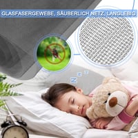 UtauHom Mágneses Szúnyogháló Ablakra - 100x100 cm Üvegszálas Háló, Egyszerű Felszerelés, Rovar és Szúnyogvédelem, Fehér Keret 2