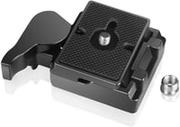 UTEBIT 323 Gyorskioldó Lemez Kameraállványhoz - Manfrotto 200PL Kompatibilis, 1/4"-3/8" Csavarral, 3 Szintezővel, 3kg Teherbírás, Alumínium, 1