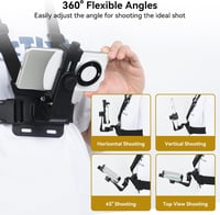 UTEBIT mellkasi heveder tartó akciókamerához és okostelefonhoz, GoPro / iPhone / Samsung kompatibilis 2
