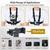 UTEBIT mellkasi heveder tartó akciókamerához és okostelefonhoz, GoPro / iPhone / Samsung kompatibilis 3