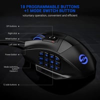 UtechSmart Venus Gamer Egér 12 Programozható Gombbal, 16400 DPI Lézeres Érzékelő, Állítható RGB Világítás, MMO Játékokhoz, PC Kompatibilis 4