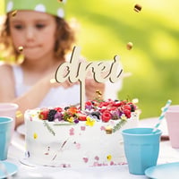 UTEFIF Fa Tortadísz 3-as Számmal - Születésnapi Dekoráció Fiúknak és Lányoknak, Festhető, Egyedi Díszítéshez 3