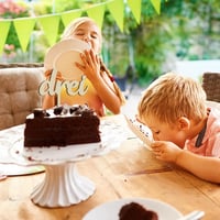 UTEFIF Fa Tortadísz 3-as Számmal - Születésnapi Dekoráció Fiúknak és Lányoknak, Festhető, Egyedi Díszítéshez 5