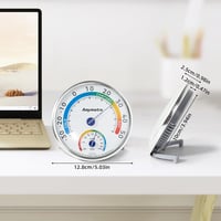Uten TH101E 2 az 1-ben analóg hőmérő és páramérő bel- és kültéri használatra 3
