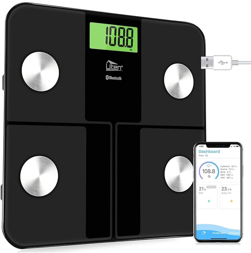 Uten Bluetooth Személyi Mérleg Testösszetétel Elemzéssel 180 kg