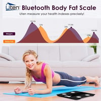Uten Bluetooth Személyi Mérleg Testösszetétel Elemzéssel 180 kg 5