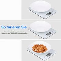 Cântar digital de bucătărie Uten, 8 kg/precizie 1 g, cu afișaj LCD, funcție de tară, cântar electronic pentru bijuterii 6