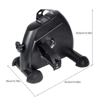 Mini bicicletă fitness Uten cu pedalier, rezistență reglabilă, covoraș antiderapant, pentru antrenamentul brațelor și picioarelor, acasă sau la birou, negru 6
