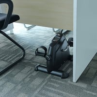 Mini bicicletă fitness Uten cu pedalier, rezistență reglabilă, covoraș antiderapant, pentru antrenamentul brațelor și picioarelor, acasă sau la birou, negru 7