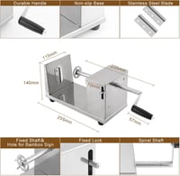 Uten Spirál Krumpli Vágó Rozsdamentes Acél Szeletelő Gép Burgonyához és Zöldségekhez - Single, Stainlesssteel 6