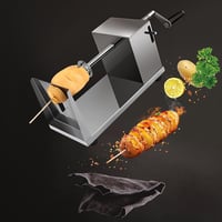 Uten Spirál Krumpli Vágó Rozsdamentes Acél Szeletelő Gép Burgonyához és Zöldségekhez - Single, Stainlesssteel 7