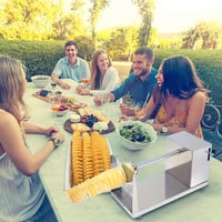 Uten Spirál Krumpli Vágó Rozsdamentes Acél Szeletelő Gép Burgonyához és Zöldségekhez - Single, Stainlesssteel 5