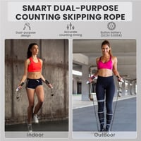 Švihadlo Uten s počítadlom pre dospelých a deti – nastaviteľné bezdrôtové fitness švihadlo so silikónovými rukoväťami 3