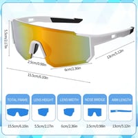 Utensilsto Schnelle Brille UV400 kerékpáros napszemüveg - zöld, kék, lila - 3 db 2