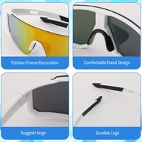 Utensilsto Schnelle Brille UV400 kerékpáros napszemüveg - zöld, kék, lila - 3 db 3