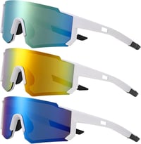 Utensilsto Schnelle Brille UV400 kerékpáros napszemüveg - zöld, kék, lila - 3 db 1