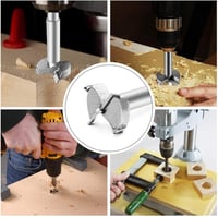 Utoolmart Forstner Fafúró 85mm Átmérő Keményfém Hegyű Professzionális Faipari Lyukfűrész Egyenes Szárú Kék 8