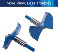 Utoolmart Forstner Fafúró 85mm Átmérő Keményfém Hegyű Professzionális Faipari Lyukfűrész Egyenes Szárú Kék 4