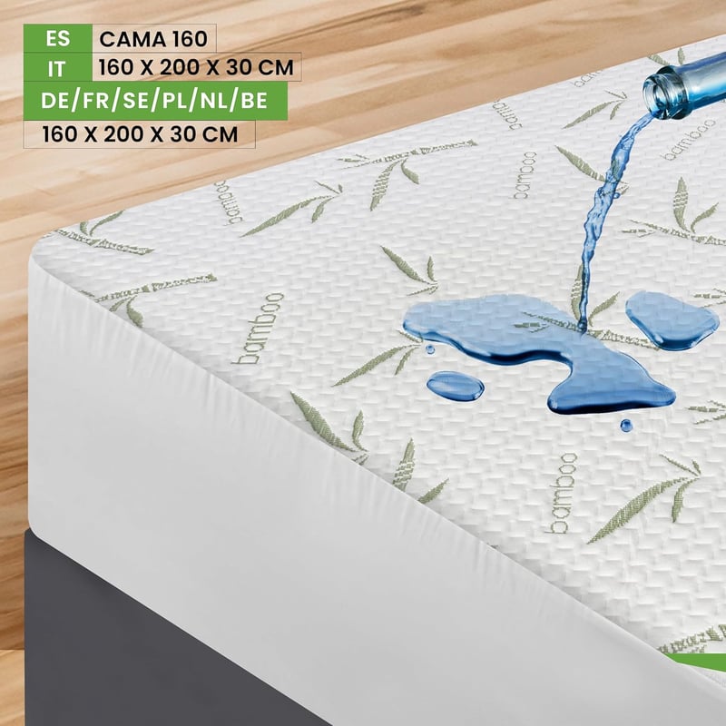 Utopia Bedding 160x200 cm vízálló matracvédő, légáteresztő viscose topper