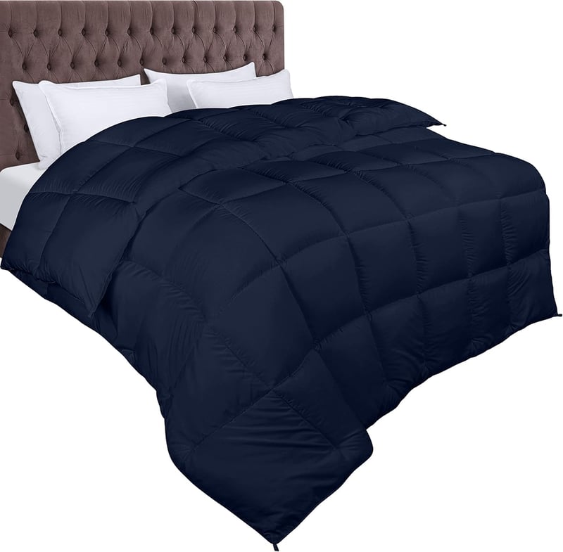Utopia Bedding 180x200 cm Paplan Könnyű Takaró Lélegző Szövet Sötétkék