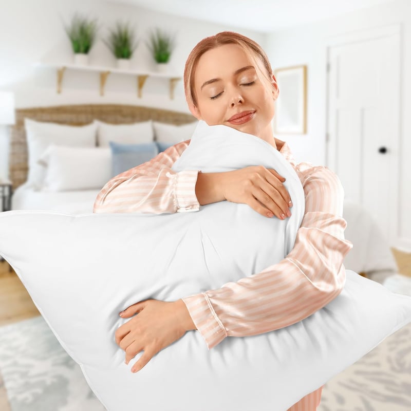 Utopia Bedding 2 darabos párna 80x80 cm, légáteresztő és puha alvópárna fehér - 80 x 80 cm (pack of 2), 2, White