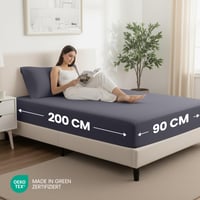 Utopia Bedding 2 komada Plahta s gumicom 90x200 cm Siva Brušena mikrofibra Plahta s dubinom od 35 cm 2