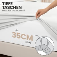 Utopia Bedding súprava 2 napínacích plachiet 180x200 cm, biele, brúsené mikrovlákno, hĺbka 35 cm, certifikát Oeko-Tex 4