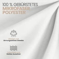 Utopia Bedding súprava 2 napínacích plachiet 180x200 cm, biele, brúsené mikrovlákno, hĺbka 35 cm, certifikát Oeko-Tex 6