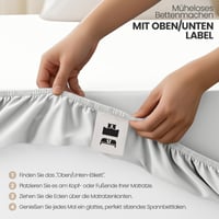 Utopia Bedding súprava 2 napínacích plachiet 180x200 cm, biele, brúsené mikrovlákno, hĺbka 35 cm, certifikát Oeko-Tex 7