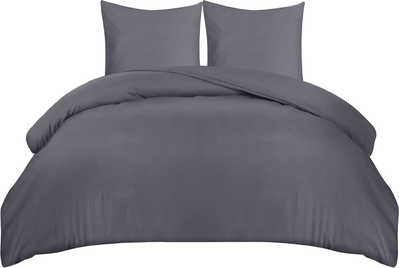 Set lenjerie de pat Utopia Bedding din microfibră, gri, 3 piese, 155x220 cm