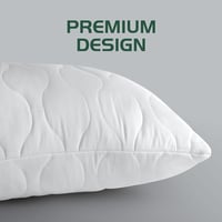 Utopia Bedding 50x50 cm párna szett (2 db), fehér steppelt díszpárna - 50 x 50 cm (2er Pack), 2, White 5