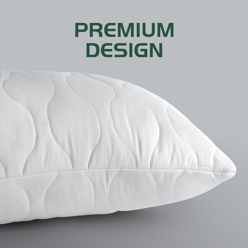 Utopia Bedding 50x50 cm párna szett (2 db), fehér steppelt díszpárna - 50 x 50 cm (2er Pack), 2, White