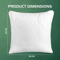 Utopia Bedding 50x50 cm párna szett (2 db), fehér steppelt díszpárna - 50 x 50 cm (2er Pack), 2, White 3