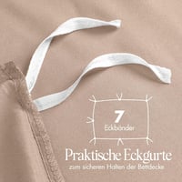 Utopia Bedding Ágynemű Szett 135x200 cm - Mikroszálas Paplanhuzat Cipzárral és 80x80 cm Párnahuzat - Bézs Színű, Könnyen Kezelhető 5