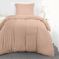 Utopia Bedding Ágynemű Szett 135x200 cm - Mikroszálas Paplanhuzat Cipzárral és 80x80 cm Párnahuzat - Bézs Színű, Könnyen Kezelhető 3