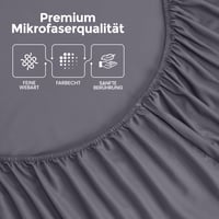 Utopia Bedding Napínacie prestieradlo 140x200 cm, výška matraca do 30 cm, sivá, brúsené mikrovlákno, chránič matraca s certifikátom OEKO-TEX 6