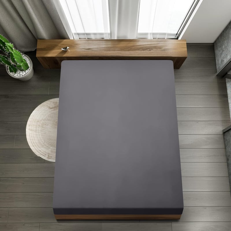 Utopia Bedding Gumis Lepedő 160x200 cm Szürke Mikroszálas - 160 x 200 cm, Grey