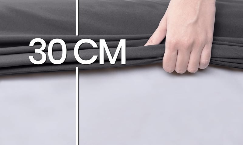 Utopia Bedding Gumis Lepedő 160x200 cm Szürke Mikroszálas - 160 x 200 cm, Grey