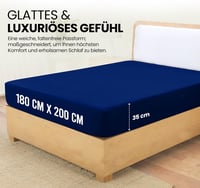 Utopia Bedding Gumis Lepedő 180x200 cm Királykék Mikroszálas 2