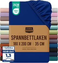 Utopia Bedding Gumis Lepedő 180x200 cm Királykék Mikroszálas 1