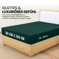 Utopia Bedding Plahta s gumicom 90x200 cm smaragdno zelena - Elastična zaštita za madrac za posteljinu 2
