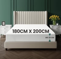 Utopia Bedding Gumis Lepedő, Mikroszálas, 180 x 200 cm, 30 cm Magas Matrachoz, Fehér, Puha Kefés Anyag, OEKO-TEX Minősítés 2