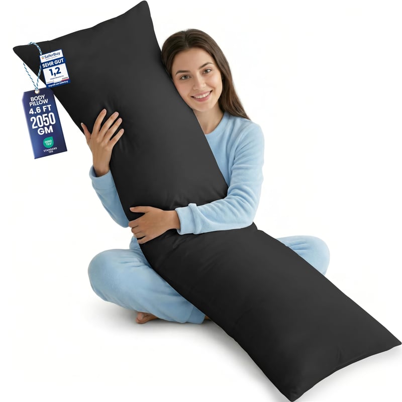 Utopia Bedding dlhý vankúš na telo 40x145 cm, s mäkkou výplňou z dutého vlákna, biely tehotenský vankúš pre spánok na boku a podporu počas materstva