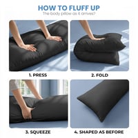 Utopia Bedding dlhý vankúš na telo 40x145 cm, s mäkkou výplňou z dutého vlákna, biely tehotenský vankúš pre spánok na boku a podporu počas materstva 7
