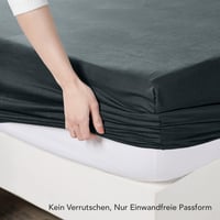 Cearșaf cu elastic din jerseu Utopia Bedding Antracit 180x200 cm - Cearșaf din bumbac elastic pentru protecția saltelei 6