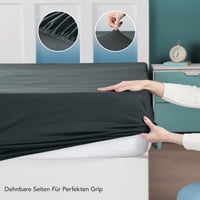 Cearșaf cu elastic din jerseu Utopia Bedding Antracit 180x200 cm - Cearșaf din bumbac elastic pentru protecția saltelei 4