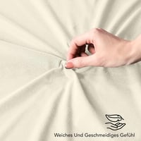 Utopia Bedding Jersey Gumis Lepedő Bézs 160x200 cm Pamut Keverék - 160 x 200 cm, Beige 7
