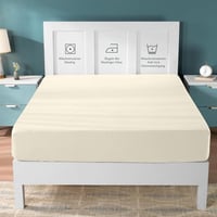 Utopia Bedding Jersey Gumis Lepedő Bézs 160x200 cm Pamut Keverék - 160 x 200 cm, Beige 5