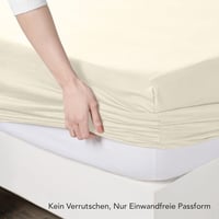 Utopia Bedding Jersey Gumis Lepedő Bézs 160x200 cm Pamut Keverék - 160 x 200 cm, Beige 6