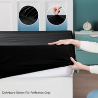 Cearșaf cu elastic Utopia Bedding din jerse, negru, 140x200 cm - Husă de pat elastică cu aspect de bumbac 4
